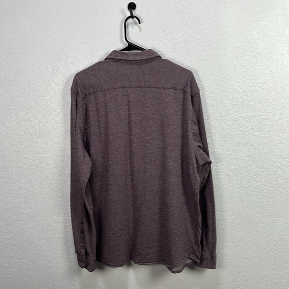 DKNY Men's Casual Button Down in Deep Purple Cotton Long Sleeve Sz XXL Career - Picture 10 of 10